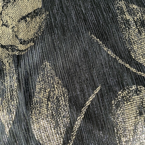 Betsy & Adam, Gun Metal Foil Print, Flutter Sleeve, Long Gown Size 12 - Picture 10 of 16